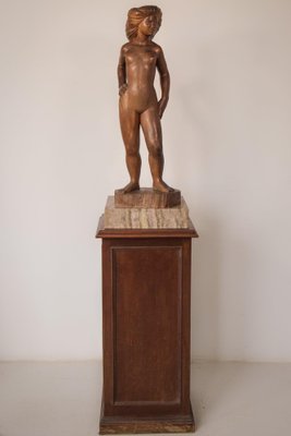 Wood Carved Female Nude with Stand-AOI-1304642