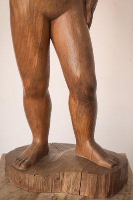 Wood Carved Female Nude with Stand-AOI-1304642