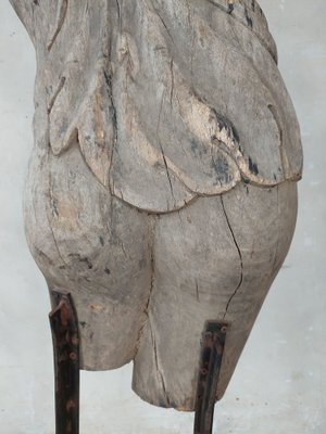 Wood Carving of a Male Torso, 1800s-TDA-1785030