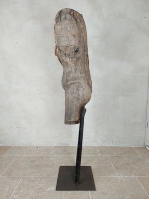 Wood Carving of a Male Torso, 1800s-TDA-1785030