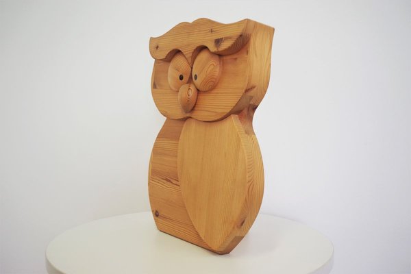 Wood Carving Owl, 1980s-KNM-903528