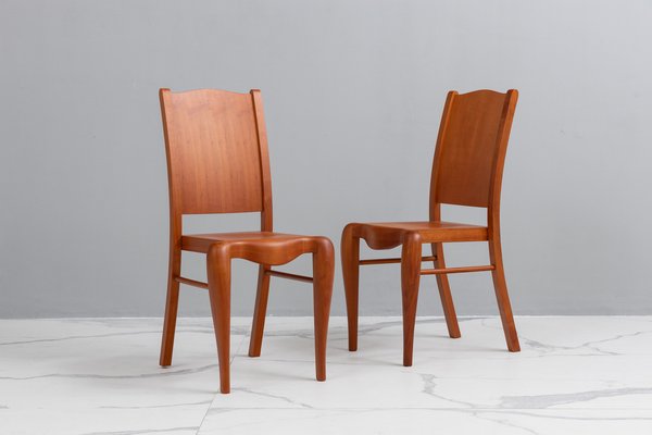 Wood Chairs by Philippe Starck for Driade, 1989, Set of 2-KQX-1773668