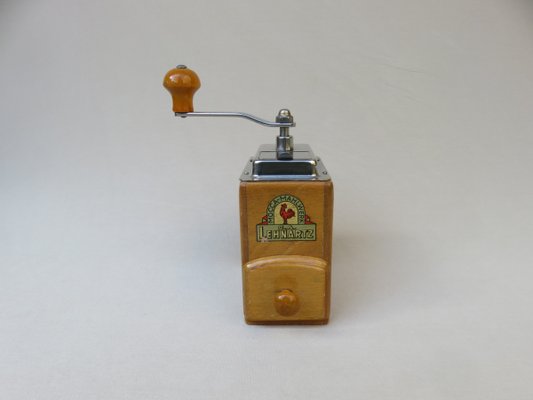 Wood & Chrome Coffee Grinder from C. A. Lehnartz, 1950s-EY-604765