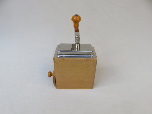 Wood & Chrome Coffee Grinder from C. A. Lehnartz, 1950s-EY-604765