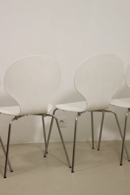 Wood & Chrome Dining Chairs, 1970s, Set of 4-OTF-1765172