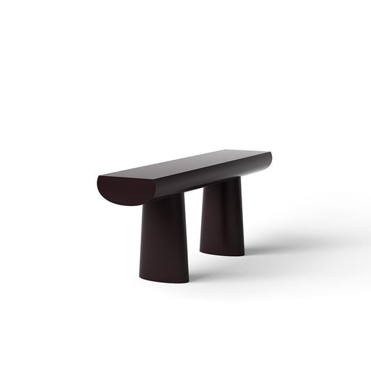 Wood Console Table in Dark Eggplant Color by Aldo Bakker for Karakter