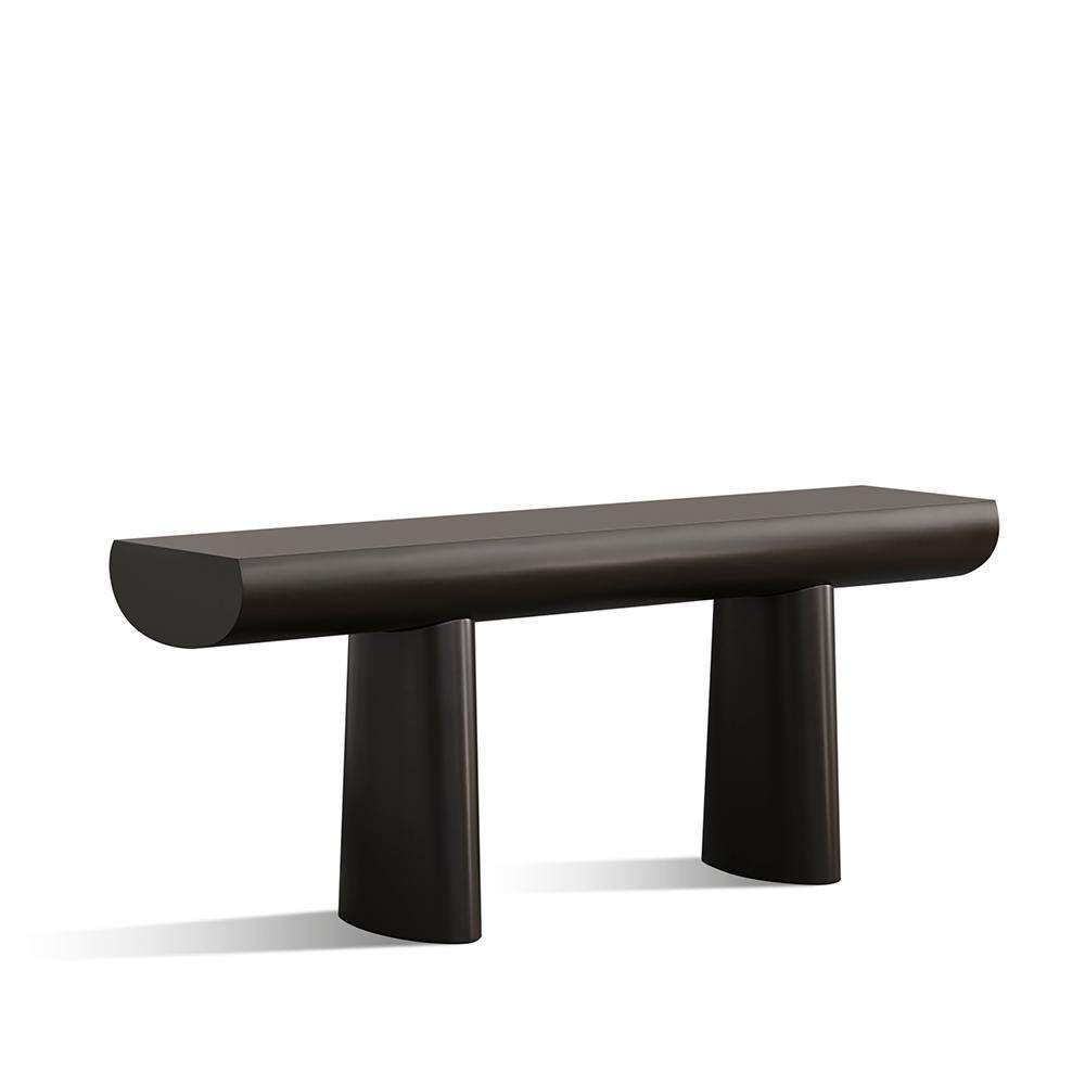 Wood Console Table in Dark Eggplant Color by Aldo Bakker for Karakter