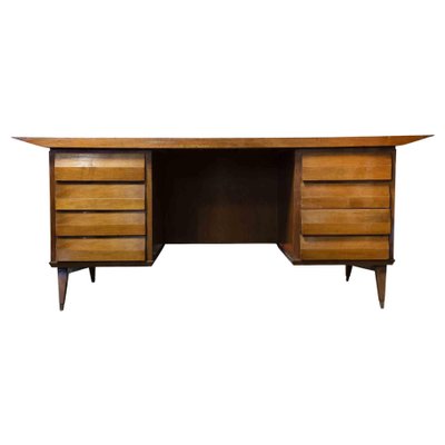 Wood Desk Attributed to Melchiorre Bega, Italy, 1950s-ZCI-1351547