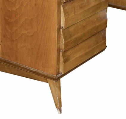 Wood Desk Attributed to Melchiorre Bega, Italy, 1950s-ZCI-1351547