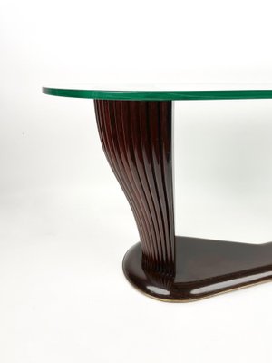 Wood & Glass Coffee Table by Victorian Dassi for Santambrogio & De Berti, Italy, 1950s-LYQ-1171340