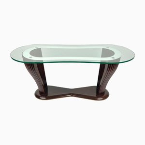 Wood & Glass Coffee Table by Victorian Dassi for Santambrogio & De Berti, Italy, 1950s-LYQ-1171340