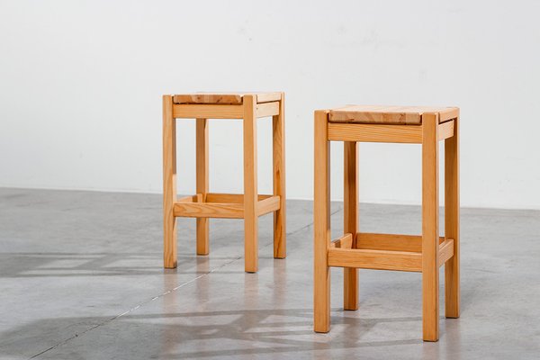 Wood Hongisto Stools by Ilmari Tapiovaara for Laukaan Puu, Finland, 1960s-YI-1100436