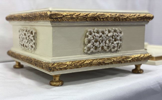 Wood & Porcelain Jewelry Box by Giulio Tucci-VHF-1057706