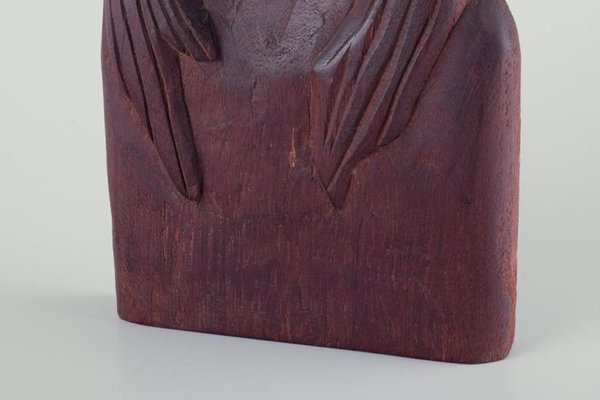 Wood Relief of Greenlandic Woman from Greenlandica, 1960s-AR-2034091