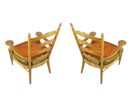 Wood & Rope Armchairs by Ico Parisi, 1949, Set of 2-RD-1730054