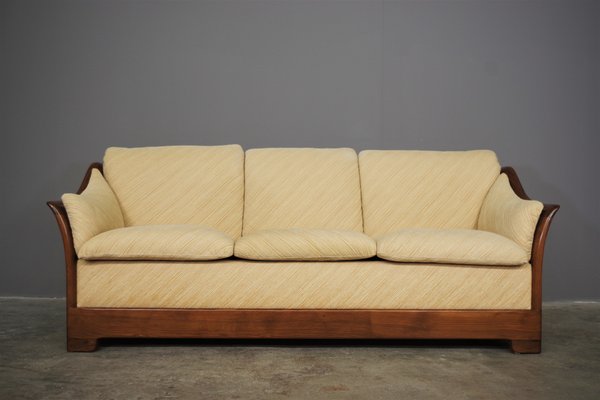 Wood Sofa & Armchairs from Mobil Girgi, 1970s, Set of 3-KNM-1283431