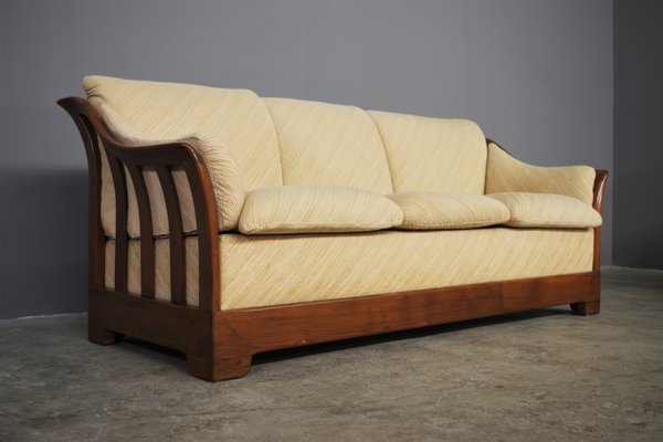 Wood Sofa & Armchairs from Mobil Girgi, 1970s, Set of 3-KNM-1283431