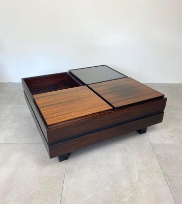 Wood Square Modular Coffee Table by Luigi Sormani, Italy, 1960s-LYQ-1171539