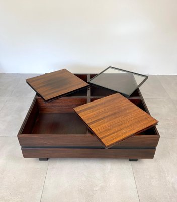 Wood Square Modular Coffee Table by Luigi Sormani, Italy, 1960s-LYQ-1171539