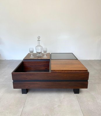 Wood Square Modular Coffee Table by Luigi Sormani, Italy, 1960s-LYQ-1171539