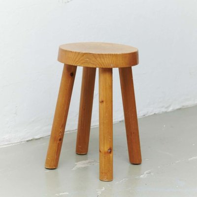 Wood Stool by Charlotte Perriand for Les Arcs, 1960s-WM-1310584