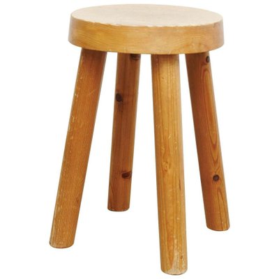 Wood Stool by Charlotte Perriand for Les Arcs, 1960s-WM-1310584