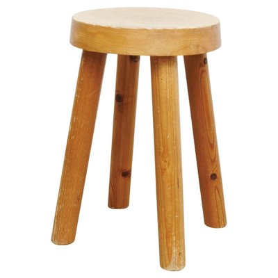 Wood Stool by Charlotte Perriand for Les Arcs, 1960s-WM-1310584