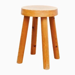 Wood Stool by Charlotte Perriand for Les Arcs, 1960s-WM-1310584