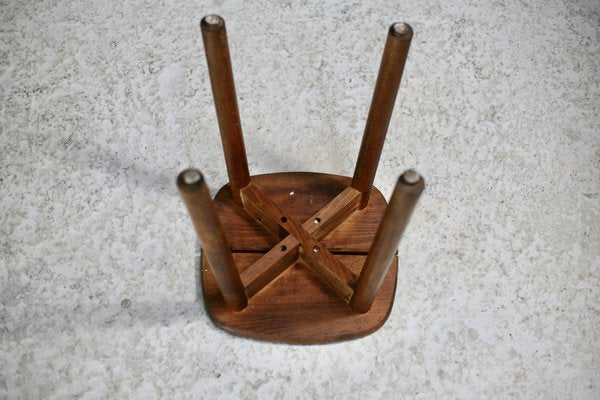 Wood Stool by Pierre Gautier Delaye, France, 1960s-MAO-1772338