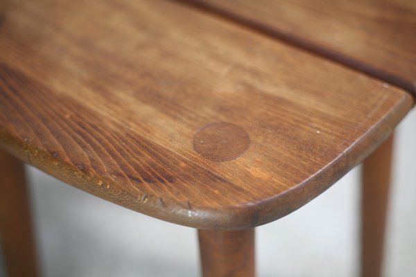 Wood Stool by Pierre Gautier Delaye, France, 1960s-MAO-1772338