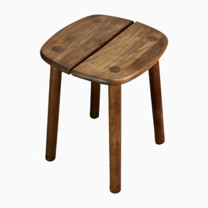 Wood Stool by Pierre Gautier Delaye, France, 1960s-MAO-1772338