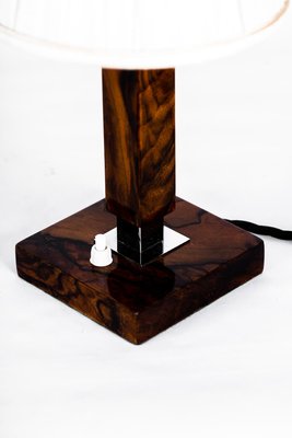 Wood Table Lamp with Fabric Shade, 1950s-SPD-1438346