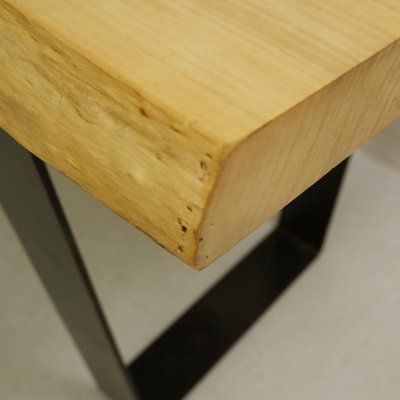 Wood Top Dining Table with Metal Legs-FGA-922682