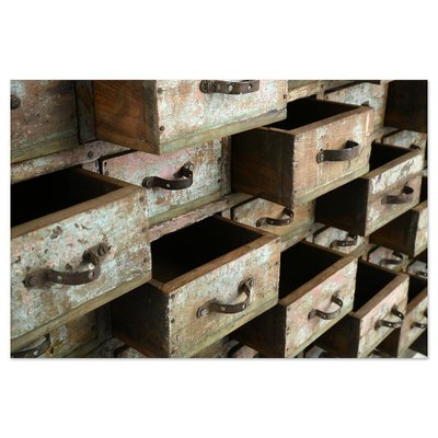 Wood Workshop Cabinet with 56 Drawers and 8 Lockers-NQ-1803330