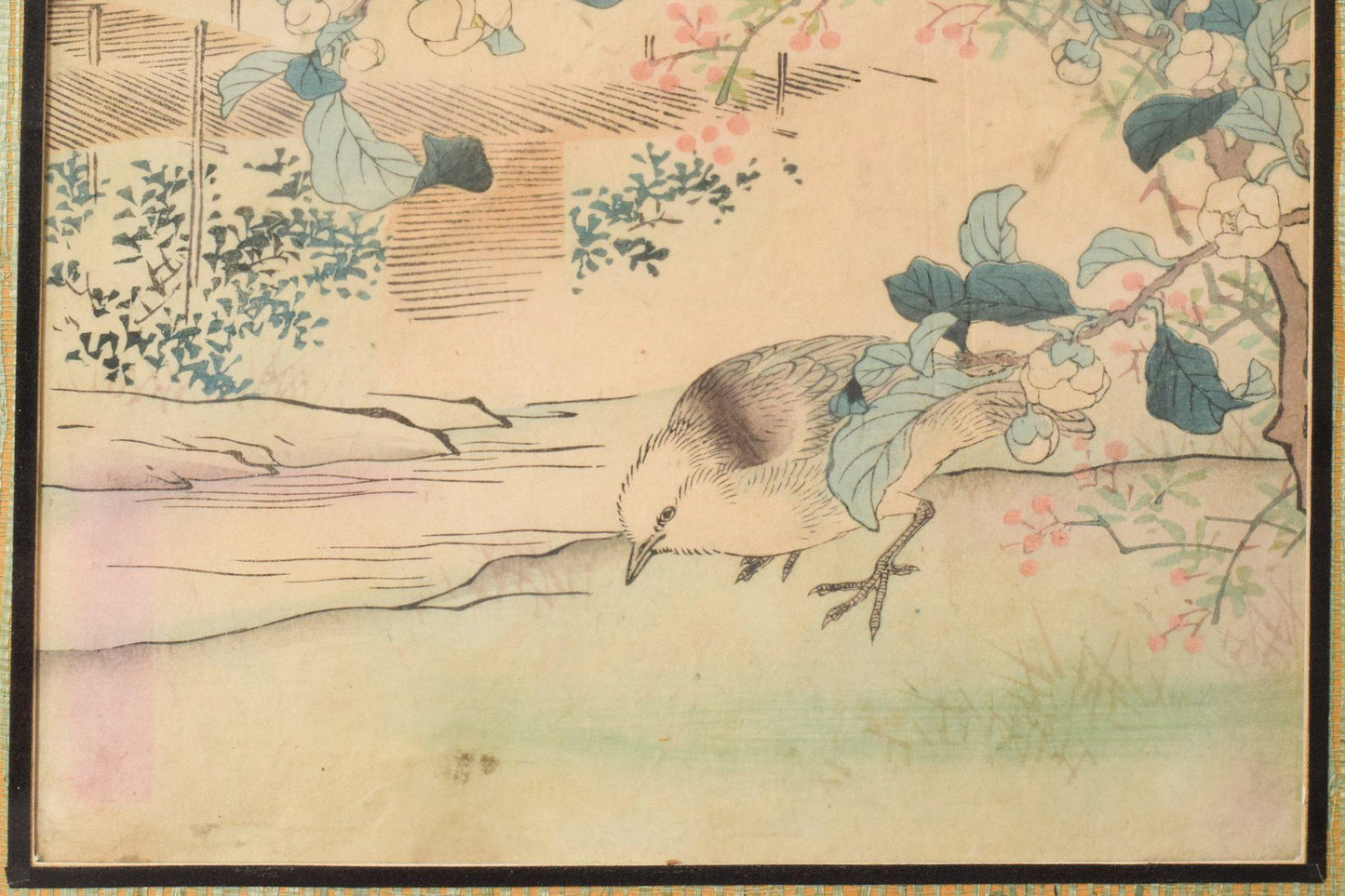 Woodblock with Birds