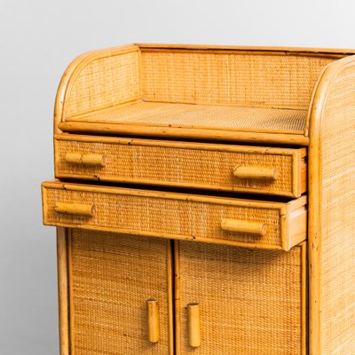 Wooden and Bamboo Entrance Furniture, 1970s-ZLY-1713120