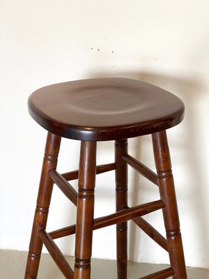 Wooden Bar Stools, 1980s, Set of 2-NPC-1180524