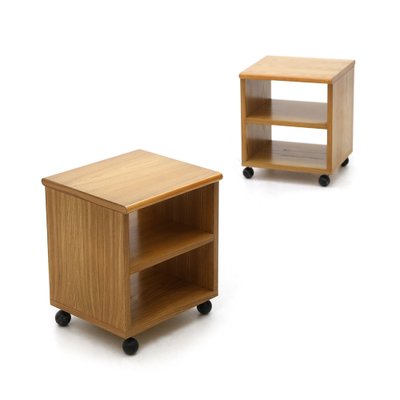 Wooden Bedside Tables, 1970s, Set of 2-EZ-1185011