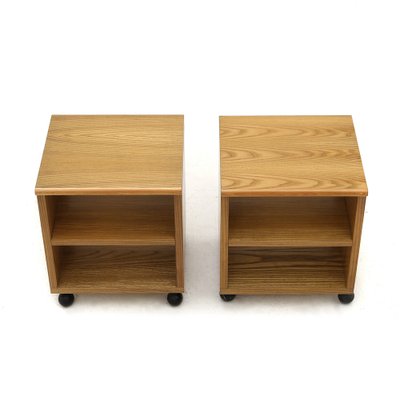 Wooden Bedside Tables, 1970s, Set of 2-EZ-1185011