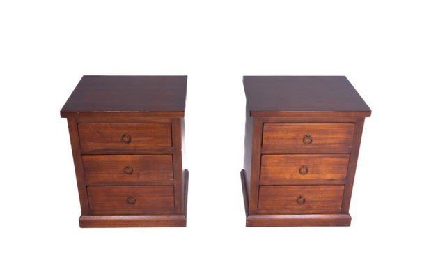 Wooden Bedside Tables, 1980s, Set of 2-SRP-1773860