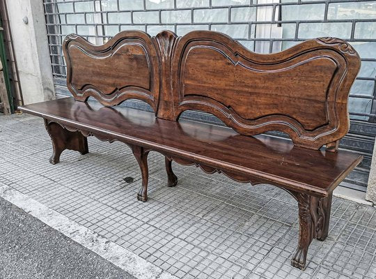 Wooden Bench with Lion Paws in Solid Wood, Italy, 1950s-RAQ-1048260