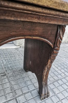 Wooden Bench with Lion Paws in Solid Wood, Italy, 1950s-RAQ-1048260