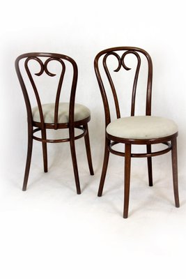 Wooden Bentwood Chairs, 1950s, Set of 4-WVS-1226588