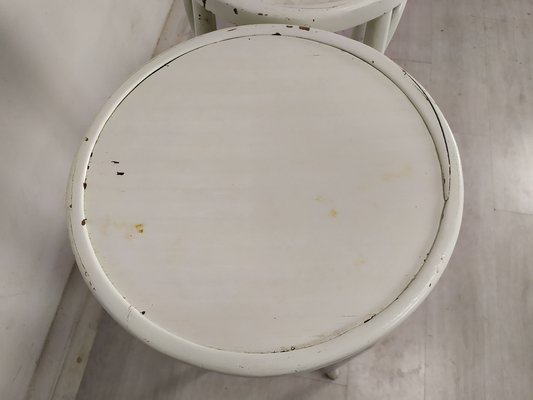 Wooden Bistro Stools, 1930s, Set of 2-EAD-1719428