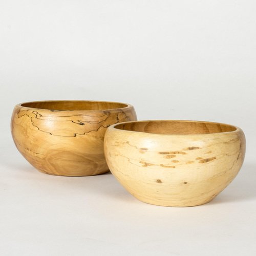 Wooden Bowls by Gösta Israelsson, 1950s, Set of 2