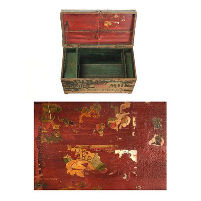 Wooden Box with Inscriptions, 1940s-NQ-675880