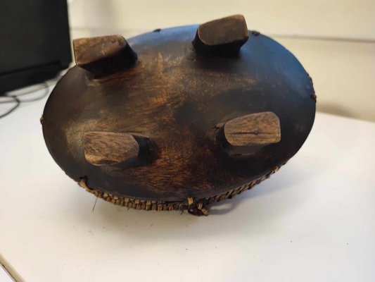 Wooden Box with Two Birds on Top, 1960s-CAQ-2036134