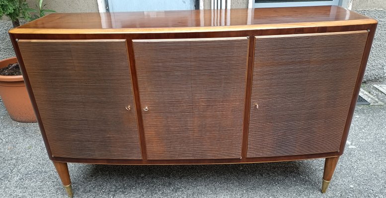 Wooden & Brass Dresser by Paolo Buffa, 1940s-OHK-951238