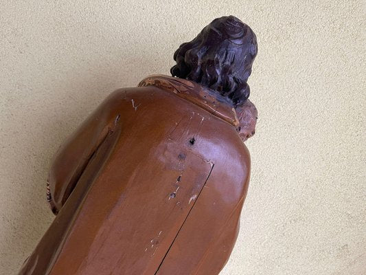 Wooden Carving of St. Joseph with Child-PXE-2024411