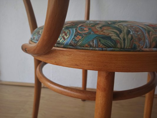 Wooden Chair and Stool, 1950s, Set of 2-ZEF-1723758